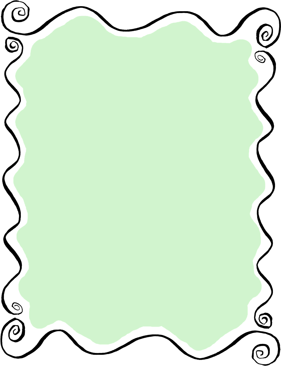 Frame Doodle Label Clipart Printable Digital Crafting - Drawing (1237x1600)