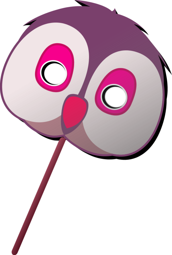 Vector Clip Art - Owl Mask Template (600x892)