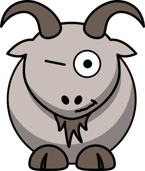 Winking - Cartoon Goat (510x599)