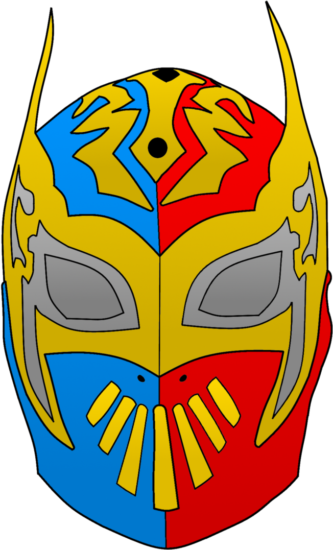 Cara Clipart - Sin Cara Mask Drawing (712x1122)