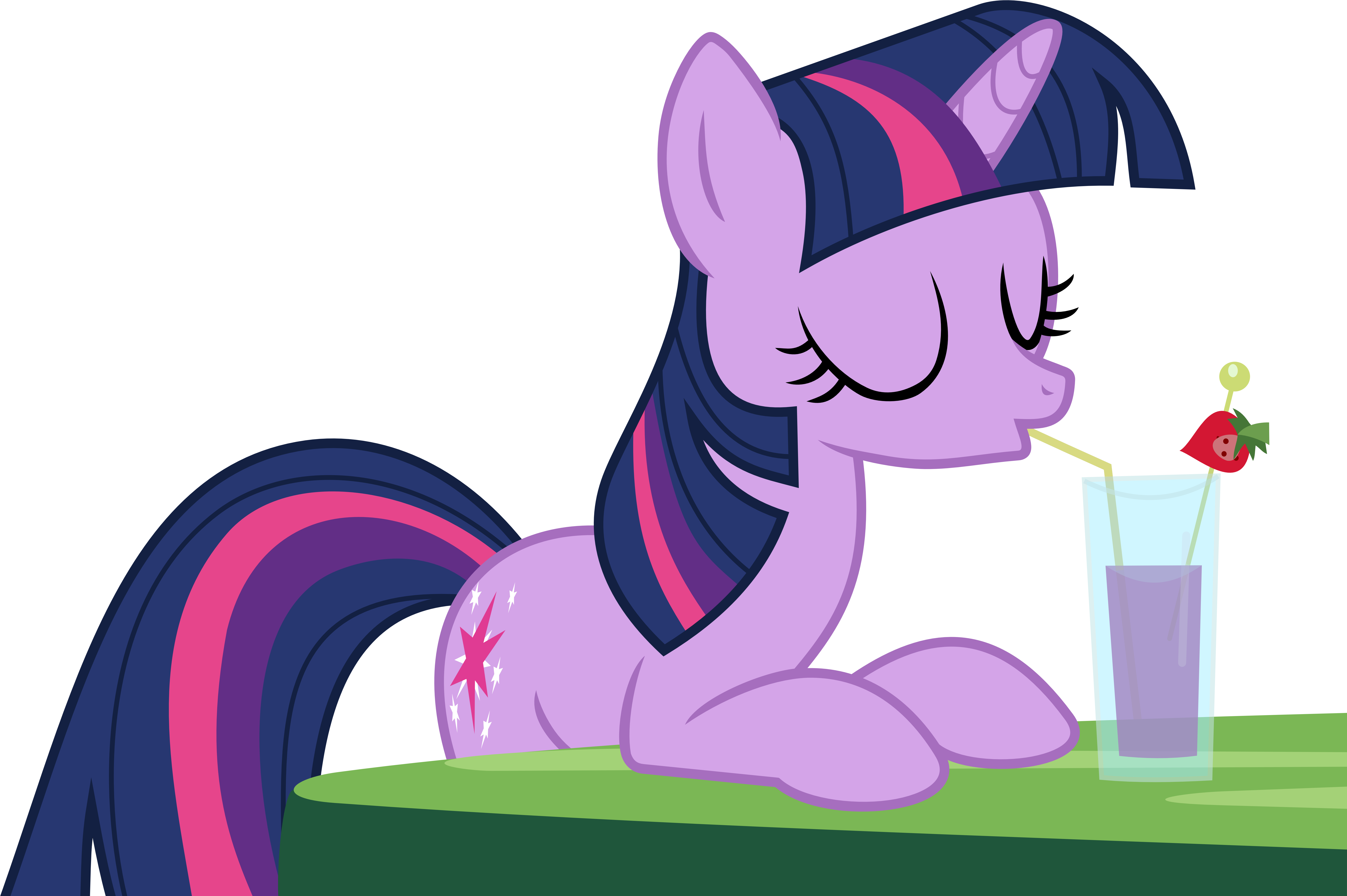 Drinking Twilight Sparkle Vector By Kamyk962 Drinking - Fire Mane Twilight Sparkle (6999x4615)