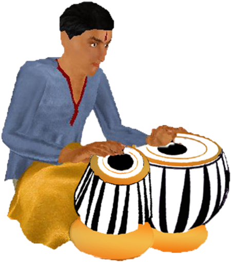 Boy Playing Tabla Clipart (512x512)