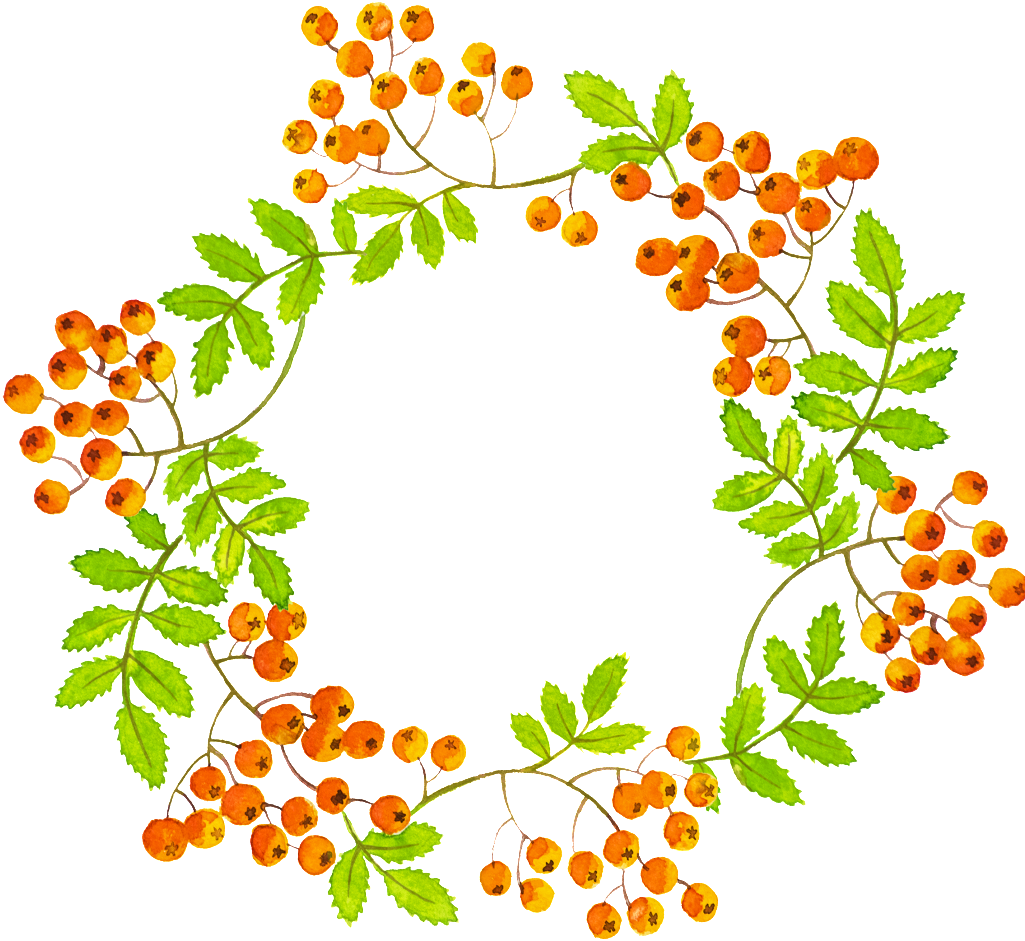 Hand Painted Beautiful Green Leaf Wreath Vector - Leaf (1024x1024)