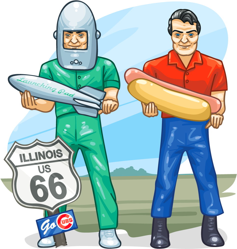 Route 66 - Cartoon (1024x1024)