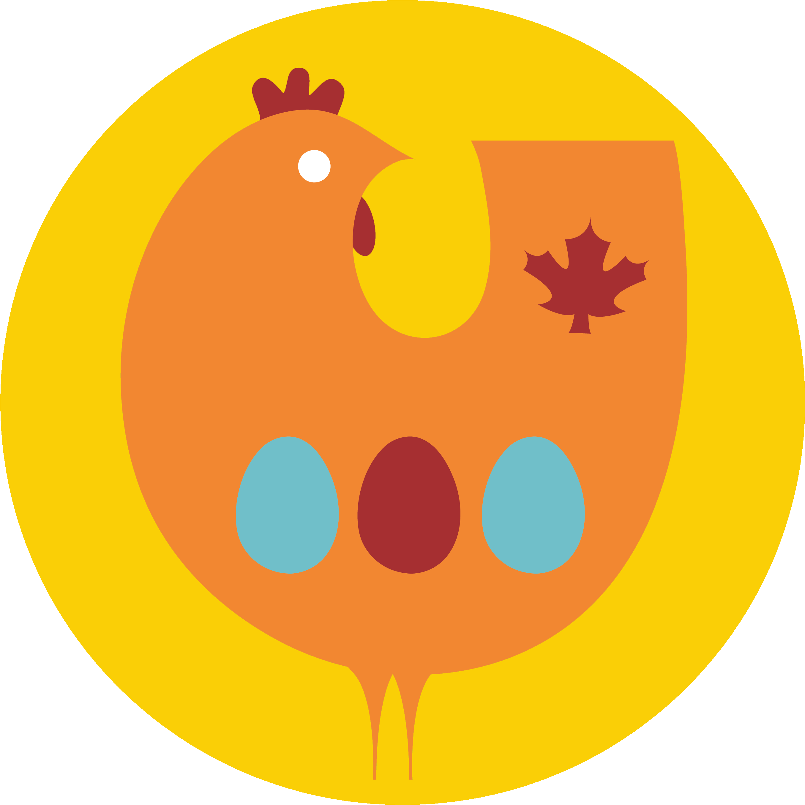 Cluck - Flat Design (2953x2953)