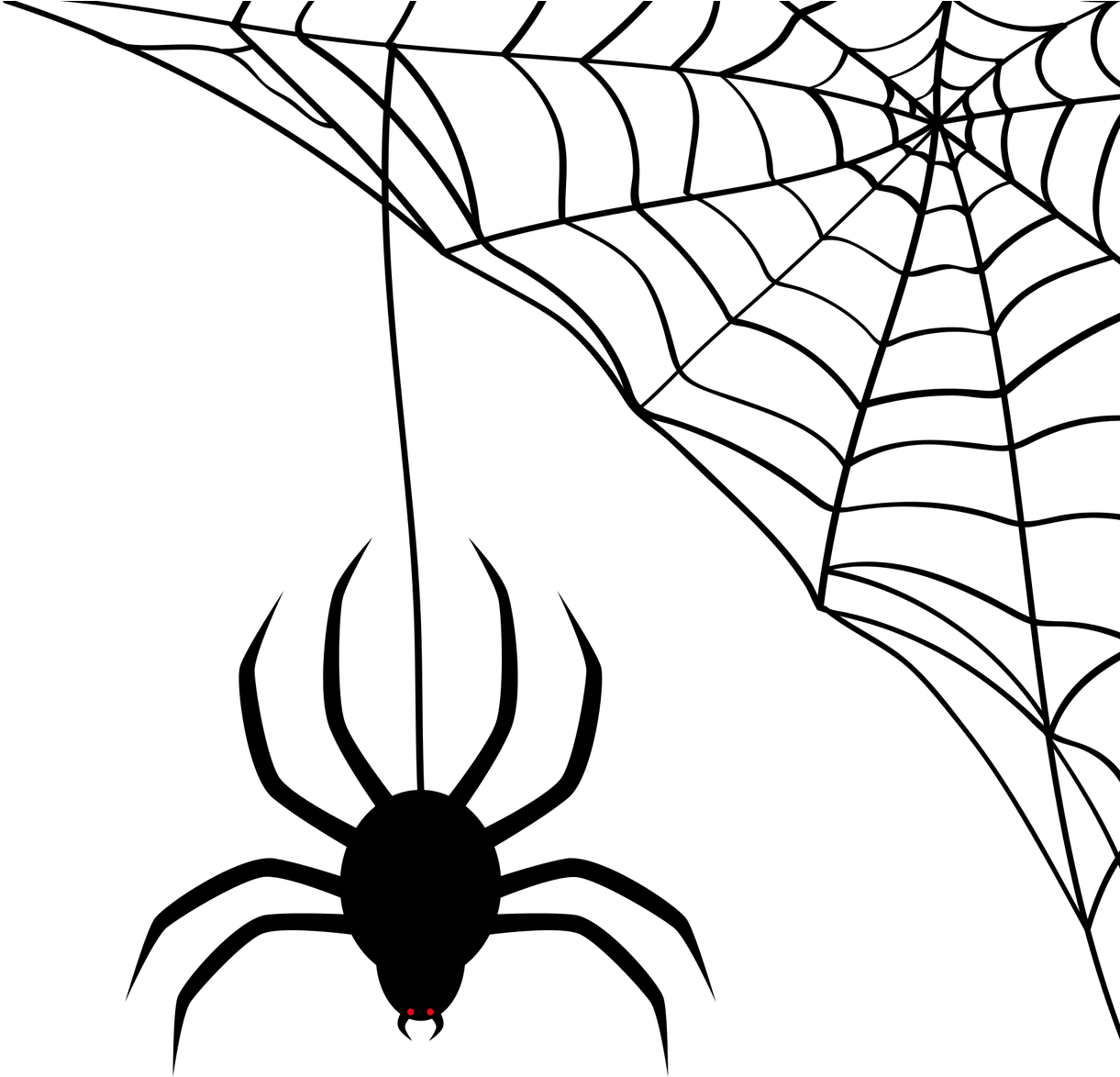 Vector - Halloween Spider Web Svg (1280x1173)