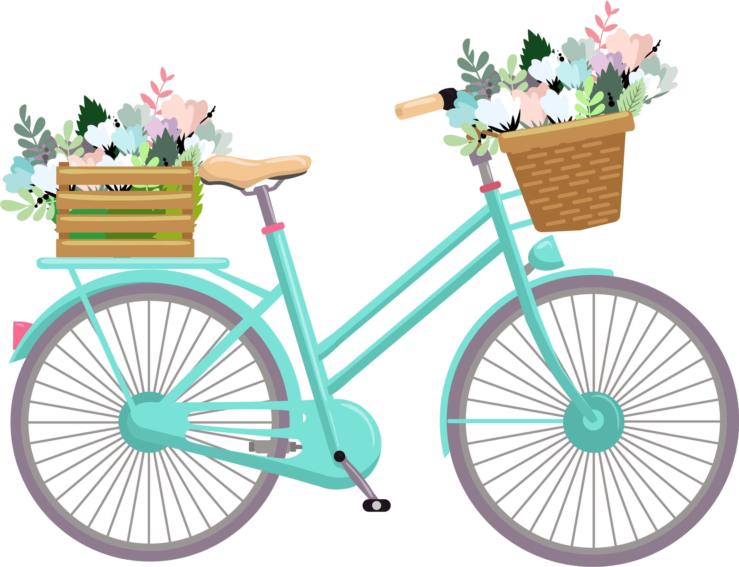 Cute Clipart Bicycle (3300x2550)