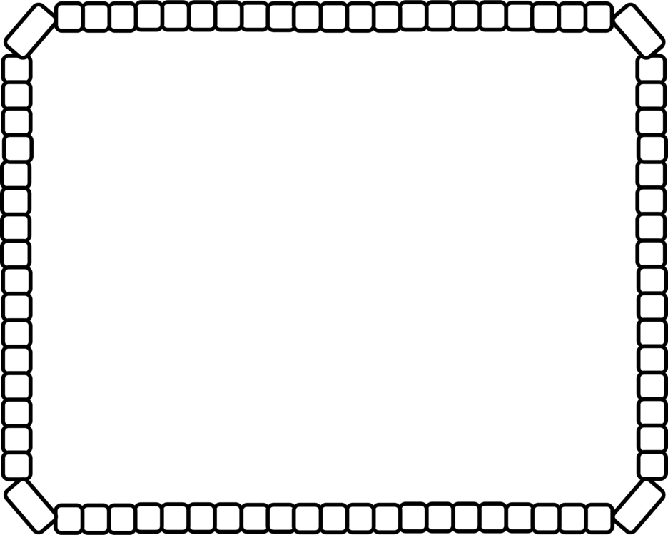 Shape Rectangle Picture Frames Polygon Document - Cute Rectangle Border Black And White (936x750)