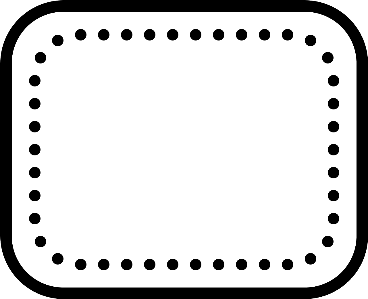 Rounded Rectangle Stroked Icon - Retangulo Com Cantos Arredondadas (1600x1600)