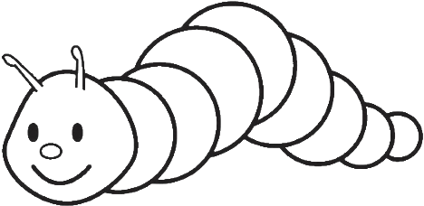 Caterpillar Coloring Pages - Worm Coloring (600x425)