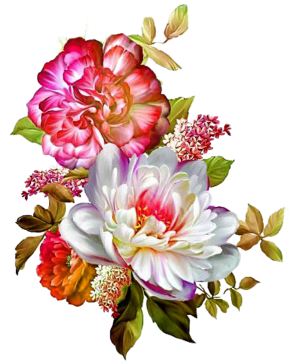 Botanical Vector Peony - Tosangn Home Vintage Linen Cotton Fashion Throw Pillow (418x600)