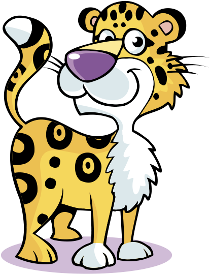 Cute Cheetah Clipart - Leopard (583x543)