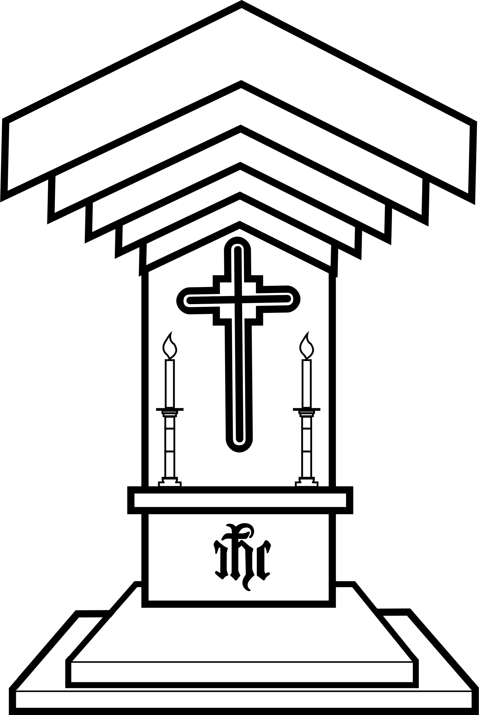 Big Image - Church Altar Drawing (1596x2384)