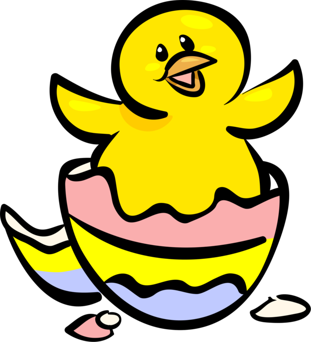Duck Clip Easter - Shell Hatching Egg Transparent (637x700)