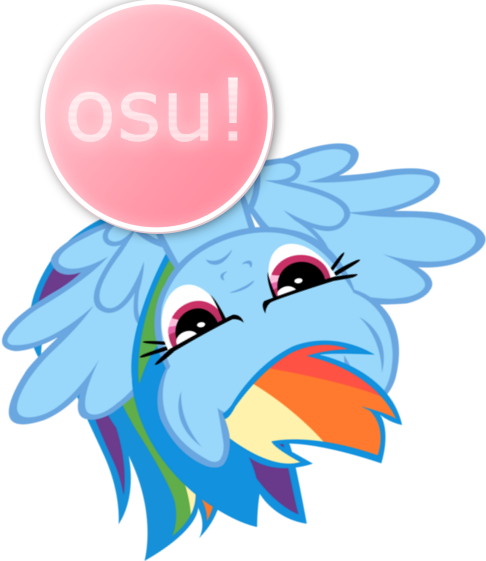 Rainbow Dash Osu - Osu! (486x561)