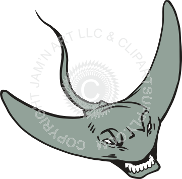 Clipart Sting Ray (361x355)