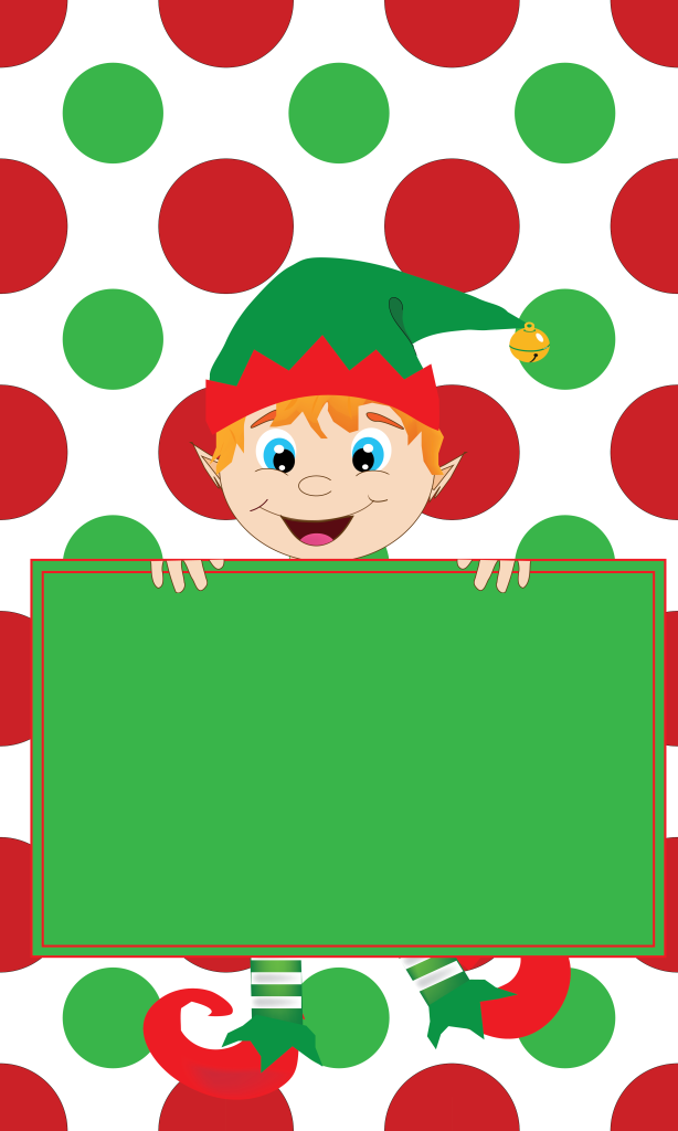 Elf Holding Sign-01 - Elf (614x1024)