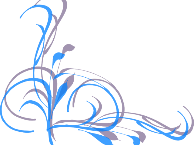 Blue Corner Clipart Border (640x480)