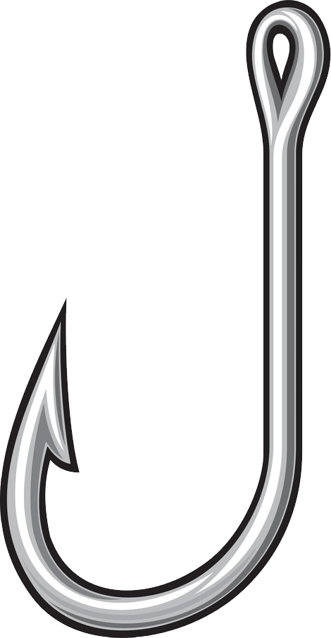 Transparent Background Fish Hook Clip Art (470x905)