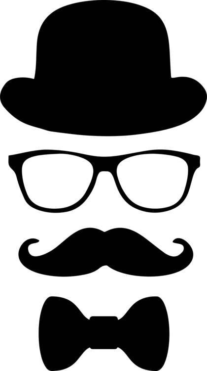 Moustache Man Drawing Computer Icons - Chapeu Oculos E Bigode (420x750)
