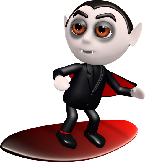 3d Surfing Dracula - Surfing (491x550)