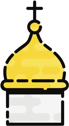 Church Religion Line Vector Icon - Vector Graphics (550x550)