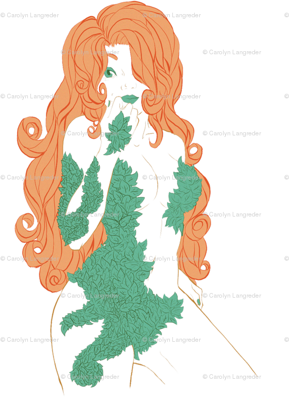 Poison Ivy Fabric (600x800)