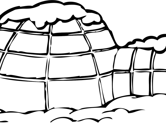 Igloo Coloring Page (640x480)