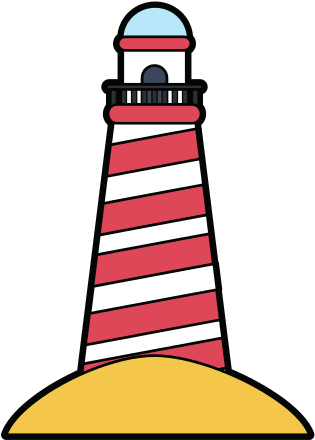 Striped Lighthouse Icon Image - Striped Lighthouse Icon Image (550x550)