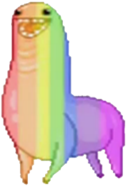 Llama Clipart Rainbow - Rainbow Bunchie (420x420)