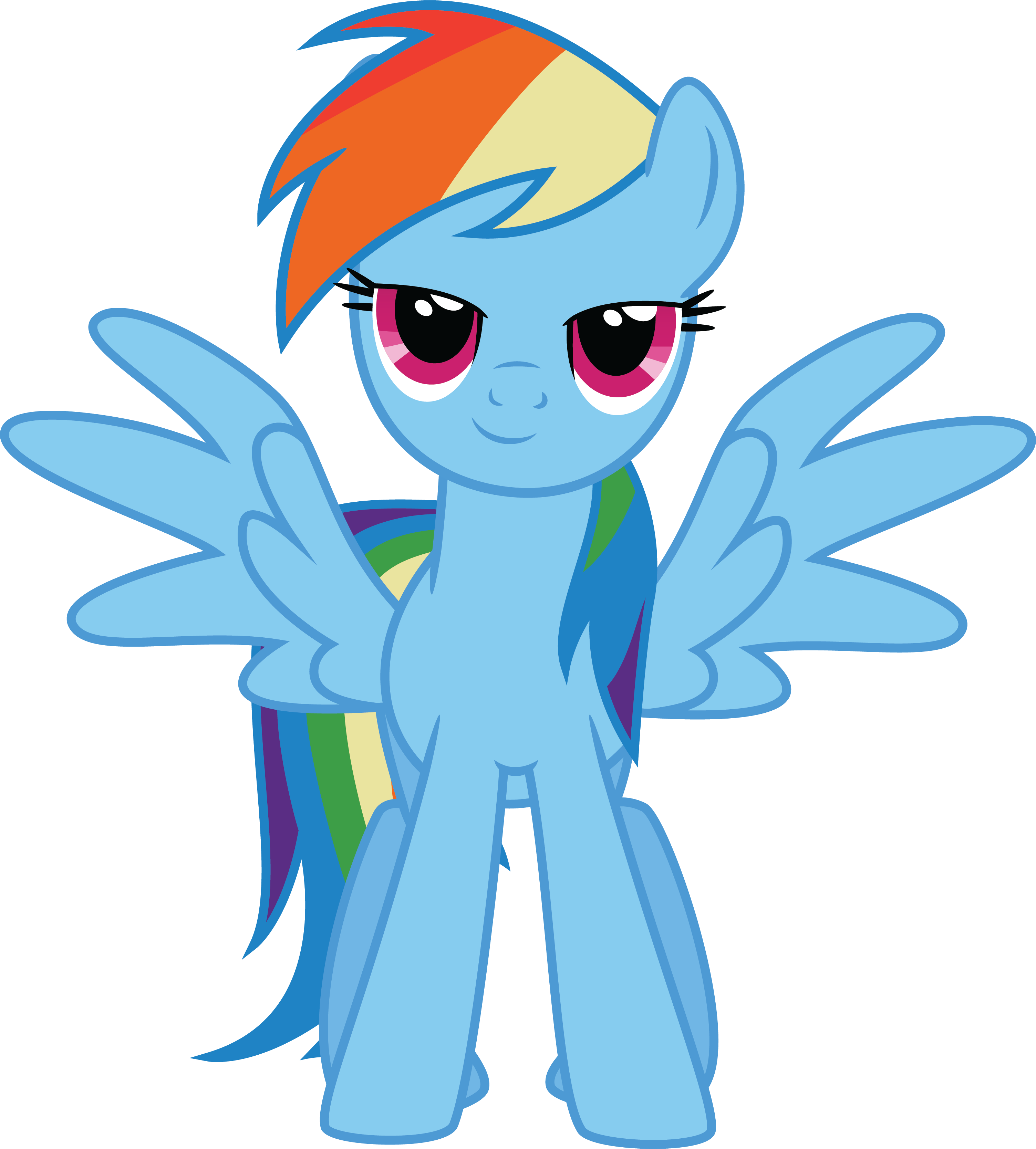 Rainbow Dash By Ivanspacebiker - Mlp Rainbow Dash Front Vector (3008x3337)