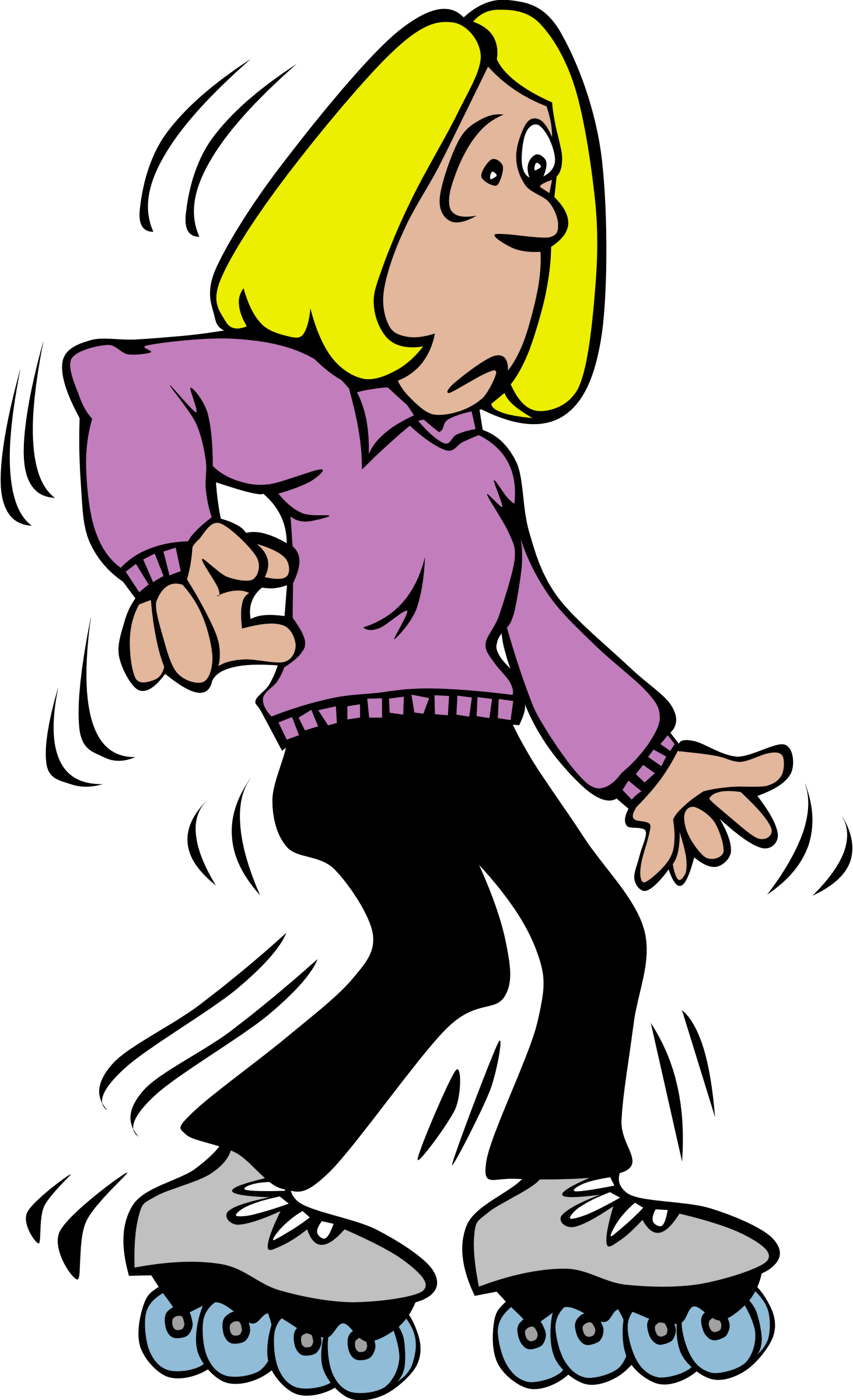 Roller Blader - Clipart Rollerblading (1462x2400)