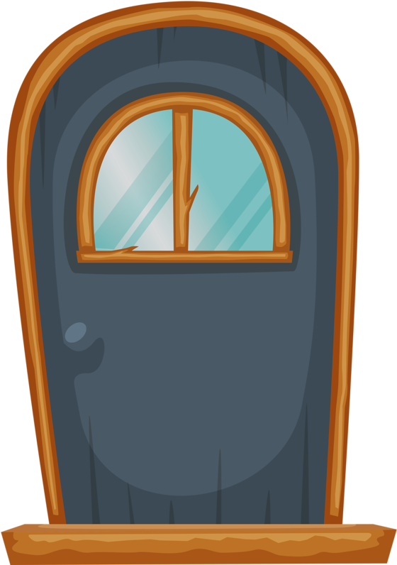 素材 门 卡通 (573x800)