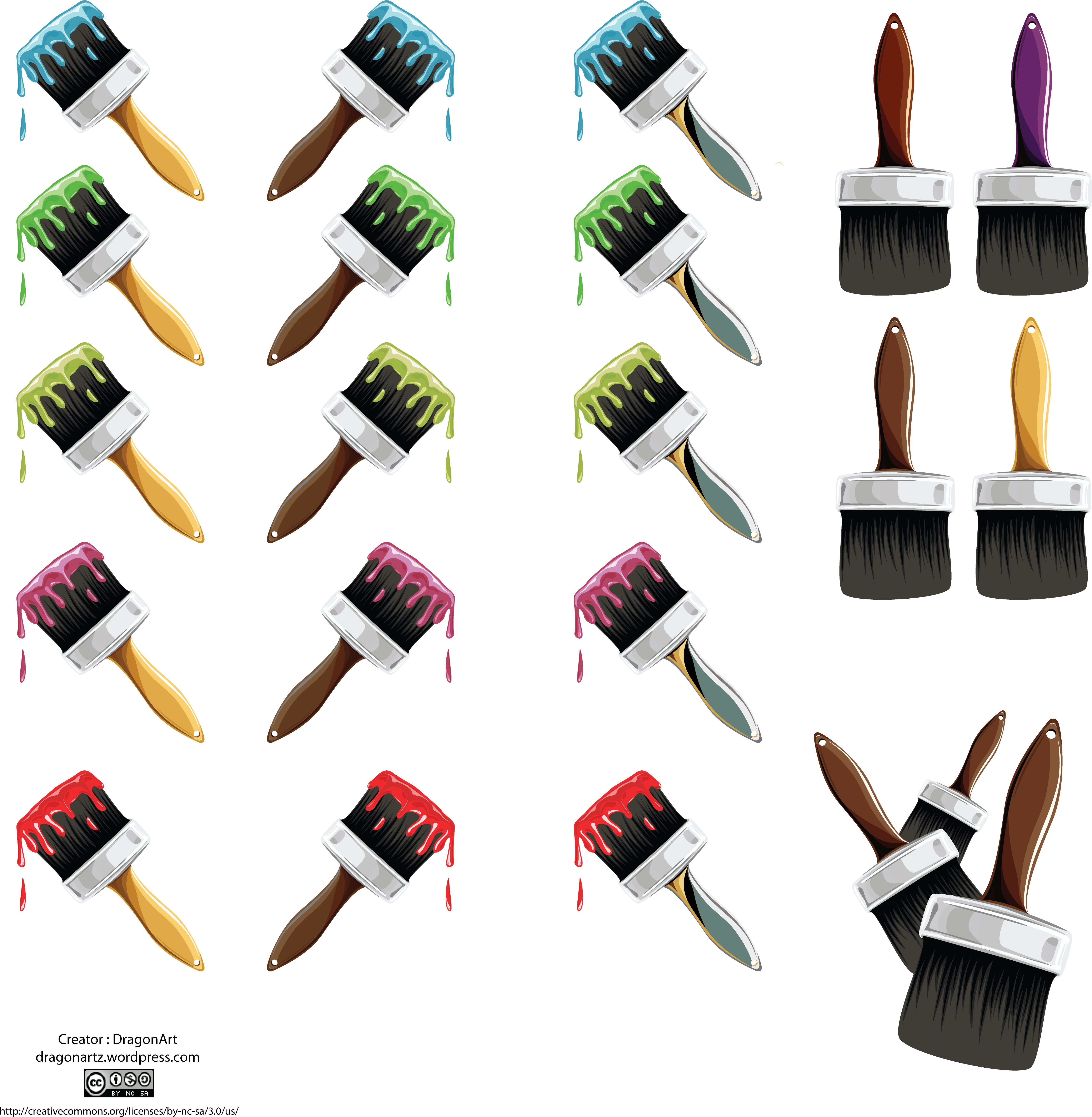 Free Vector Vector Paint Brush - Paint Brush Vector (5556x5556)