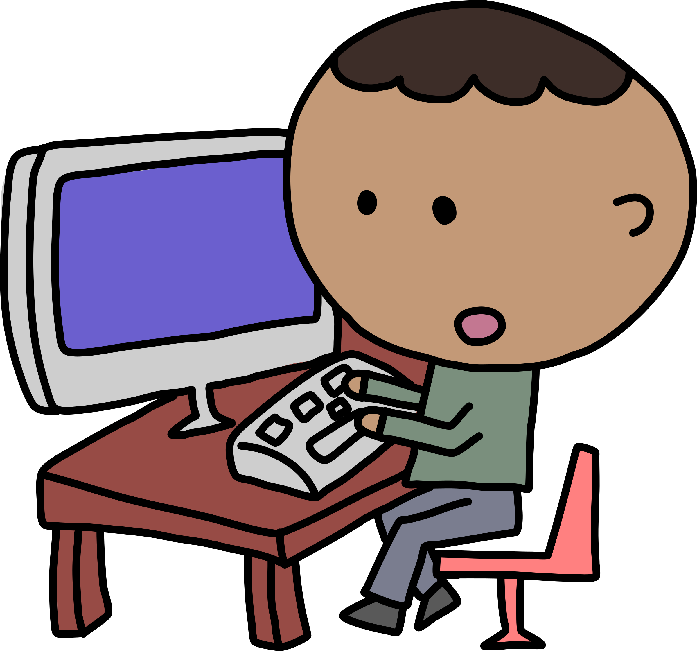 Man And Computer - Man And Computer Png (2400x2241)