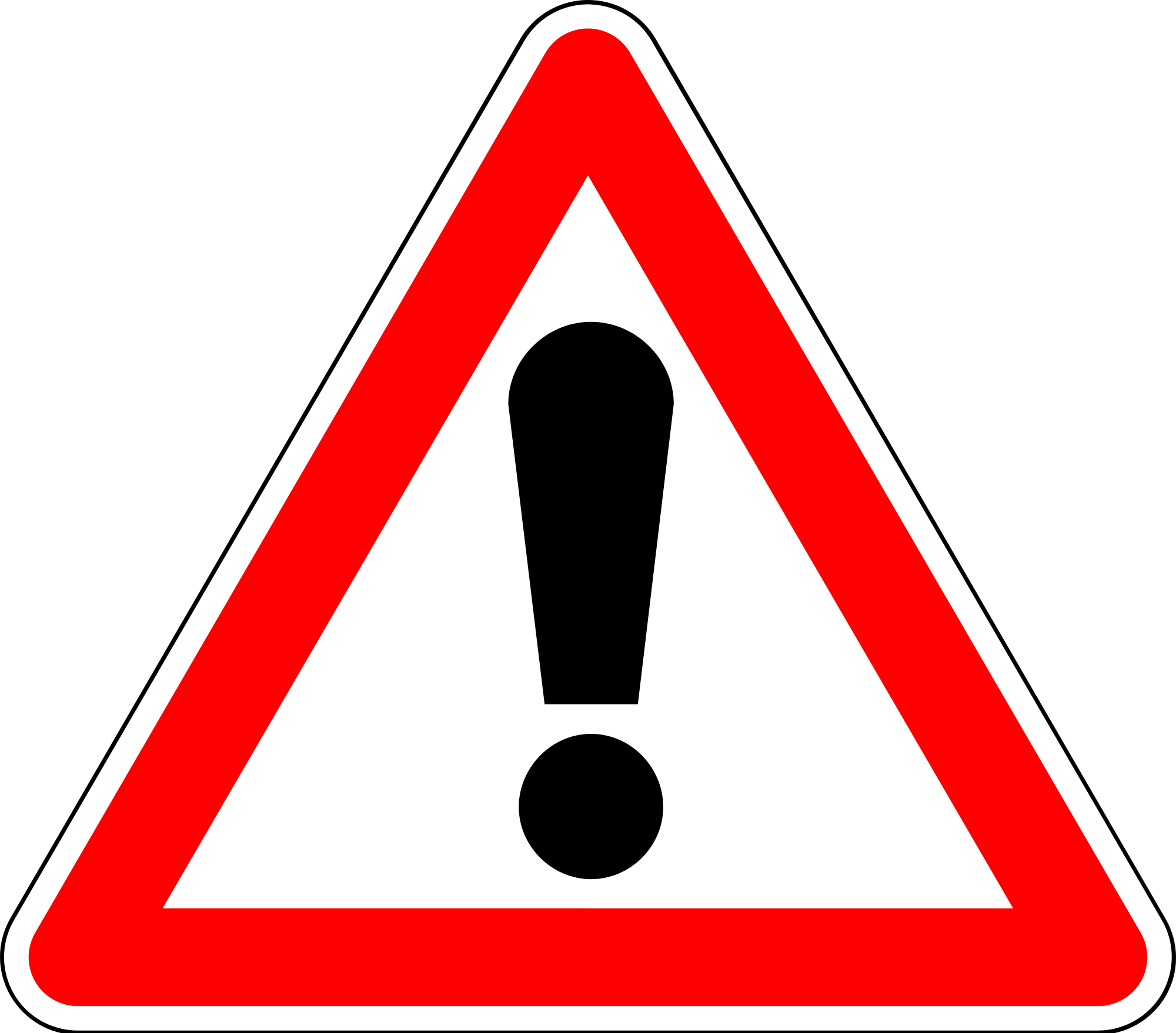 Caution - Warning Road Sign Uk (2000x1758)