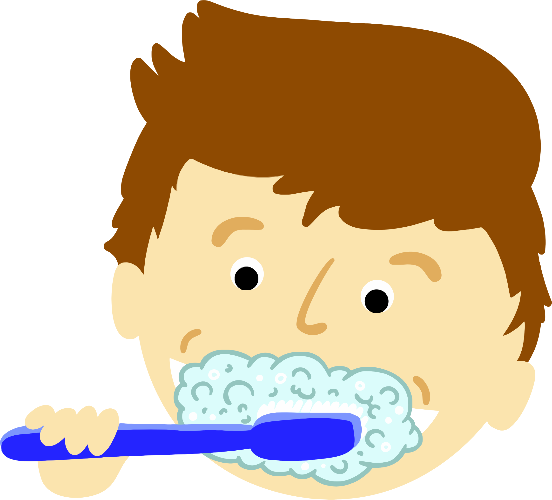 Medium Image - Brushing Teeth Clip Art (2290x2074)