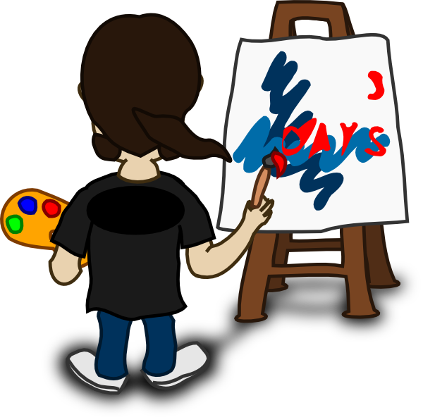 Painter Clipart (600x592)