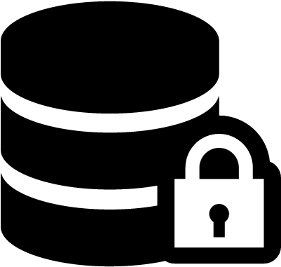 Lock Database Button Vector - Database Security Icon Png (400x400)