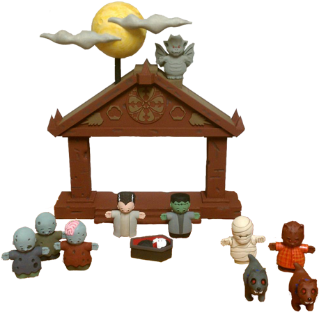 Nativity-halloween - Halloween (500x455)