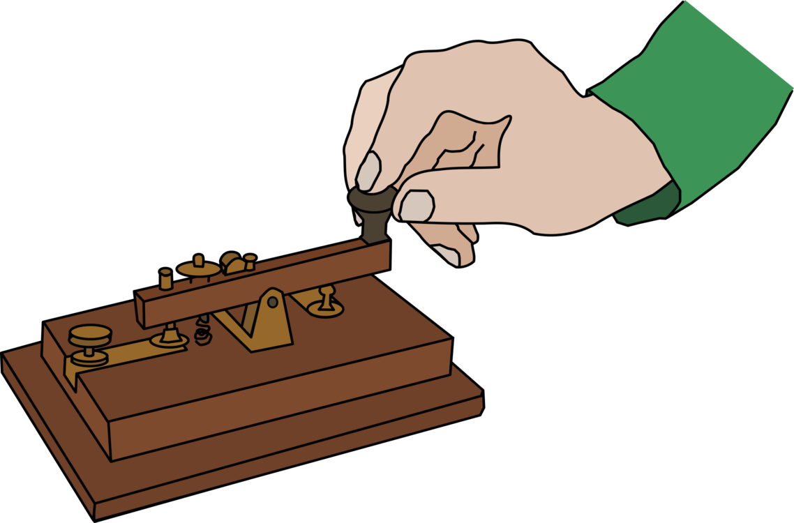 Telegraphy Electrical Telegraph Morse Code Telegraph - Telegram Machine Clipart (1138x750)