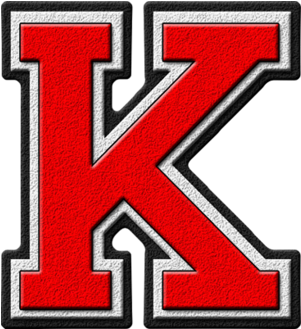 Letter K In Red (300x400)