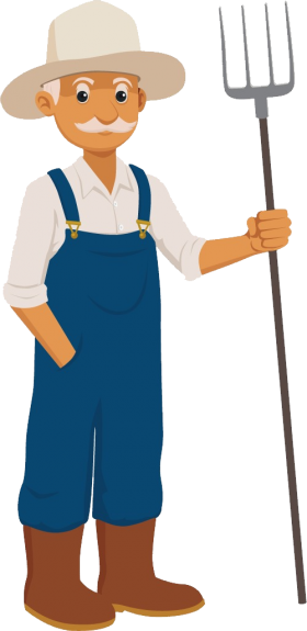 Transparent Background Farmer Clipart (280x575)