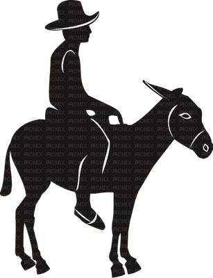 Riding Donkey Vector (307x400)
