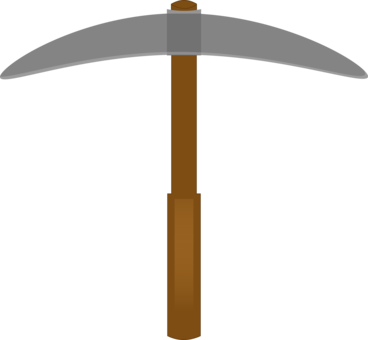 Pickaxe Tool Drawing Mining - Simple Pickaxe (368x340)