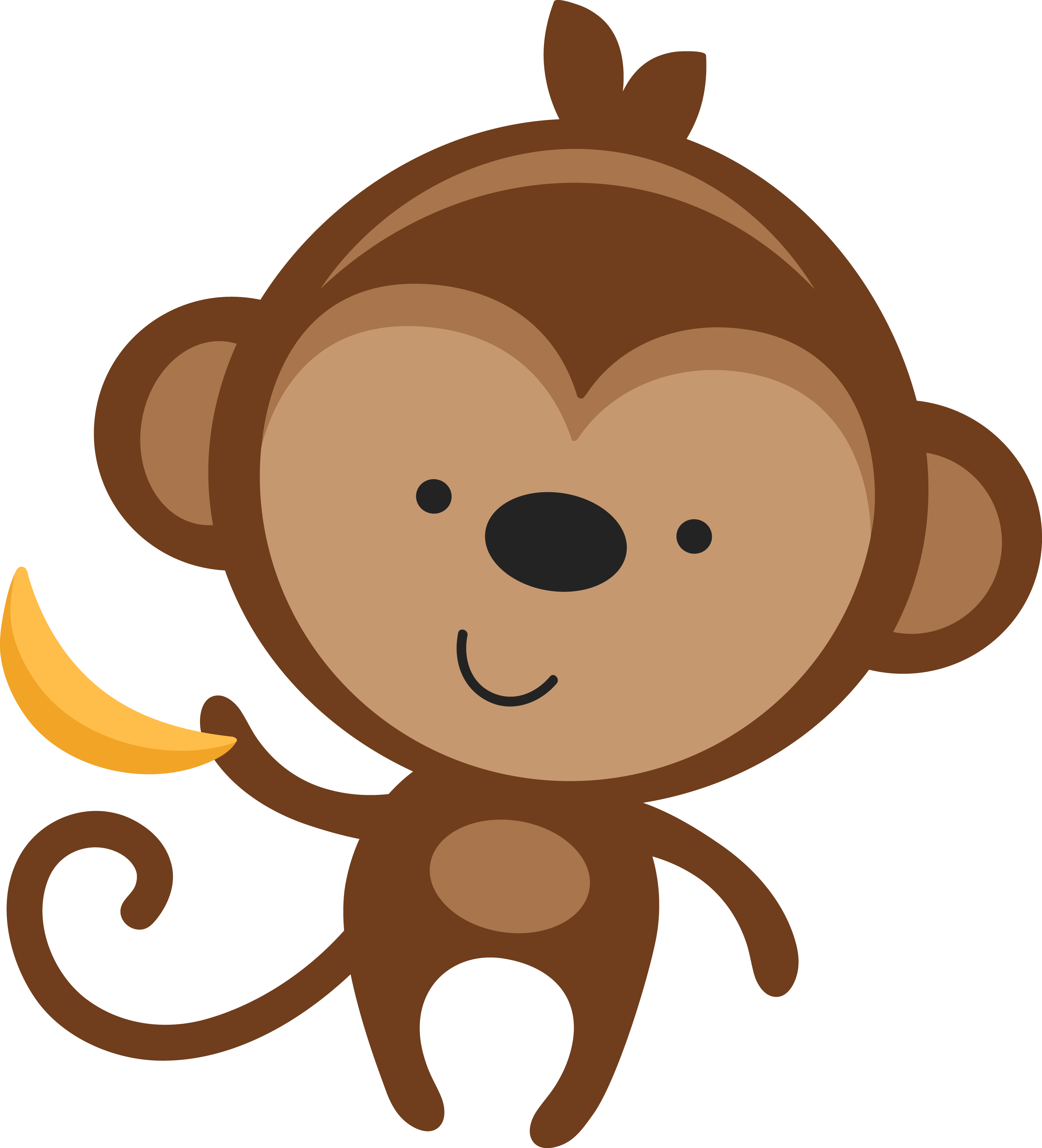 More Information - Cute Monkey Png (3199x3524)