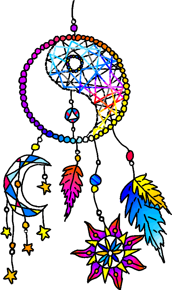Drawing Rainbow Dreamcatcher - Dreamcatcher (640x1136)