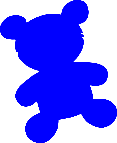 Blue Teddy Bear Clipart (486x595)