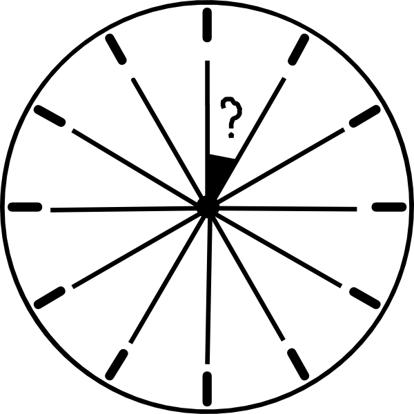 Black And White Blank Clock (600x600)