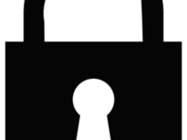 Lock Clipart Shape - Silhouette (640x480)